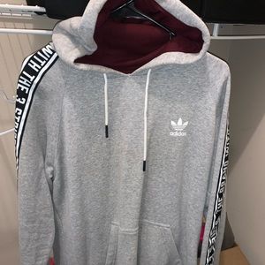 Adidas 3 stripe hoodie size L